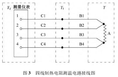 四線(xiàn)制熱電阻測(cè)溫電路接線(xiàn)圖