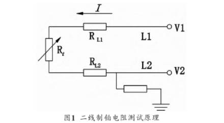 二線制鉑電阻測試原理圖