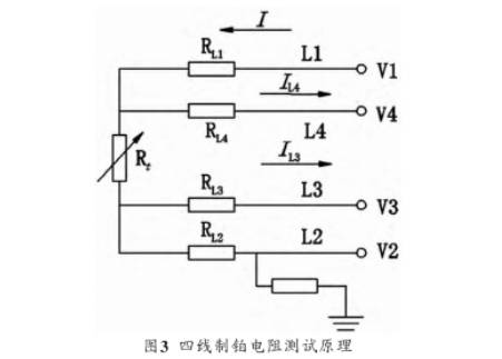 四線制鉑電阻測試原理圖